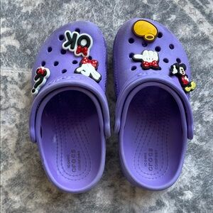 CROCS Kids Purple Clogs with Fun Charms